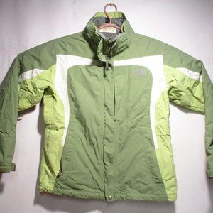 The North Face Hyvent Woman's Jacket Lime Green 2 in 1 System Ski Hiking Size L